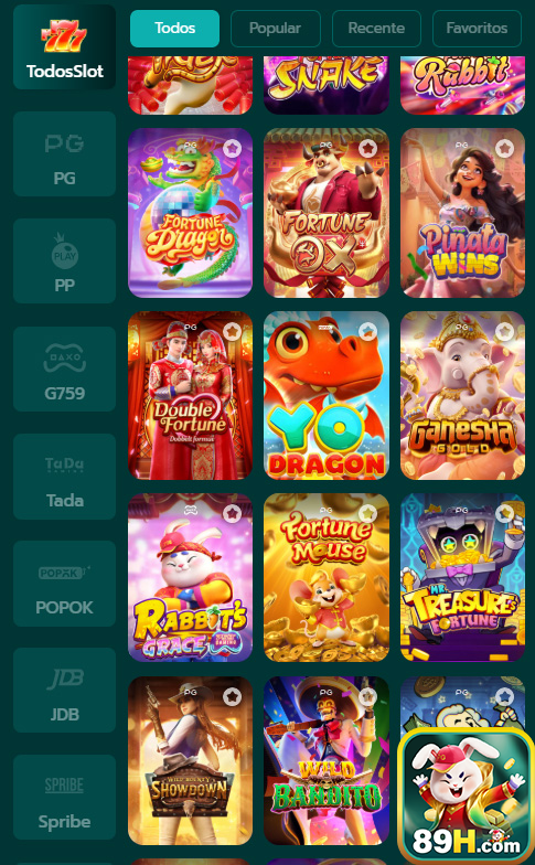 Slots online da 89h.com com jackpots premium